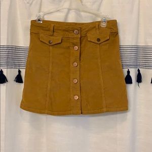 Corduroy mini skirt